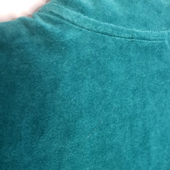 Gloria Vanderbilt Light Jacket Women's S Green Velvet Full Zip Y2K Vintage NWOT - Picture 5 of 13